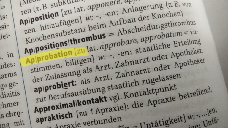 Was ist die Approbation? Operation Karriere